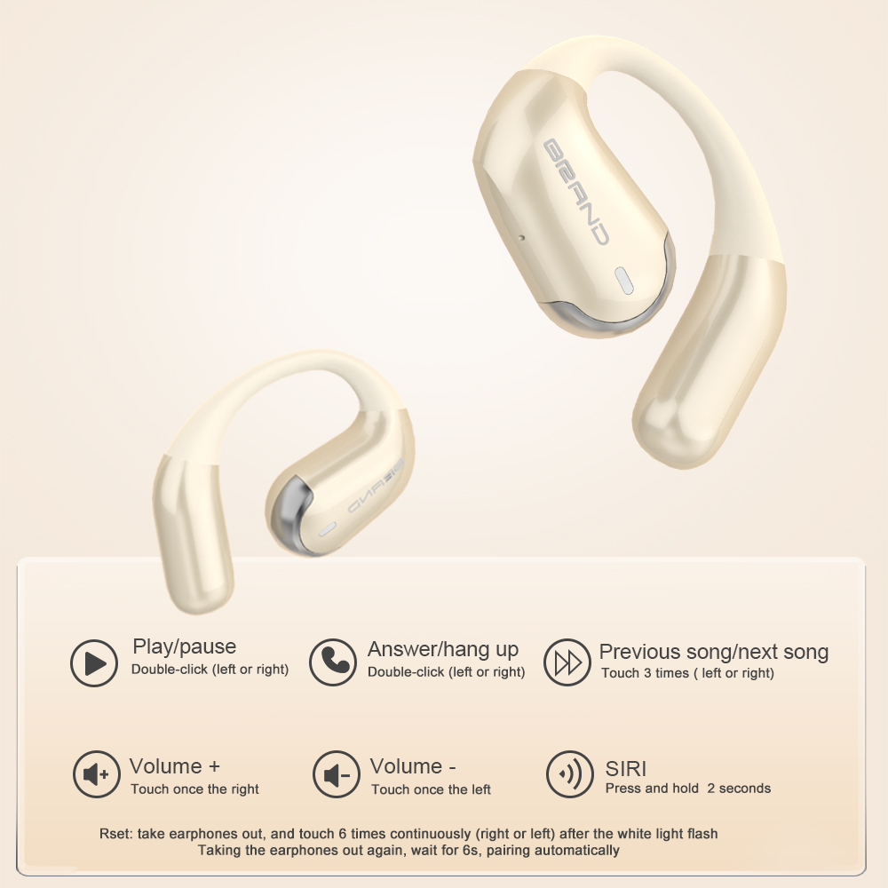 2024 Neue Design-Silikon-Open-Ear-Directional-Audio-OWS-Wireless-Bluetooth-Kopfhörer