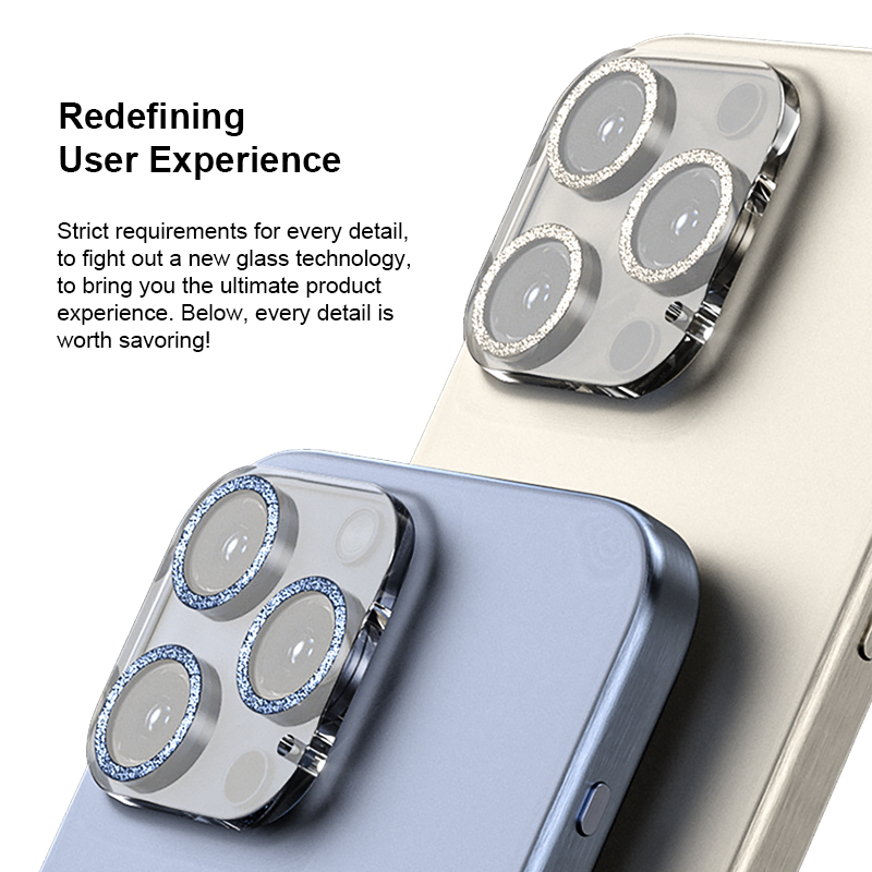 Eagle Eye Glas-Rückkamera-Displayschutz für iPhone 13 14 15 Pro Max, 9H Acrylglas-Kameraobjektiv-Displayschutz