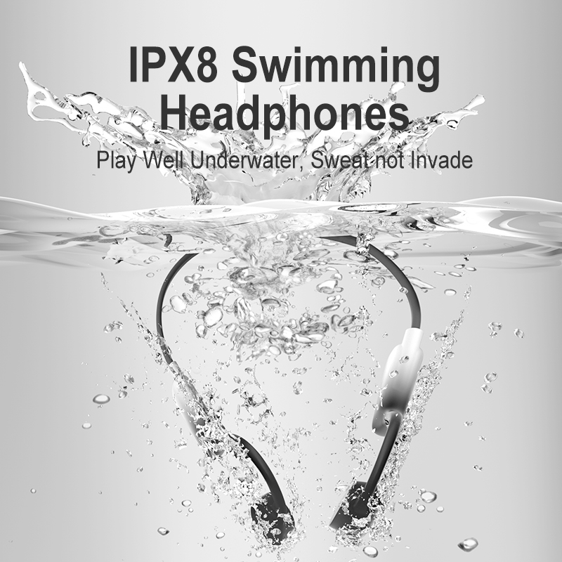 Night Run 16G Memory Swim Wasserdichter, echter kabelloser Bluetooth-Kopfhörer mit offenem Ohr und Knochenleitung