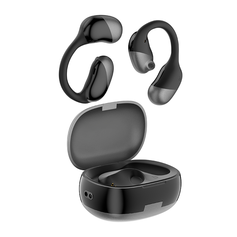 Multifunktionaler Ladebehälter zur Aufbewahrung und Aufladung von zwei in einem OWS Directional Audio Open-Ear-Kopfhörern