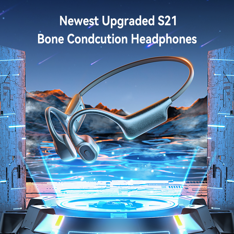 Neues Material, offene Ohrkopfhörer, Bluetooth, kabellose Speicherkarte, 32 G, beste Knochenleitungskopfhörer