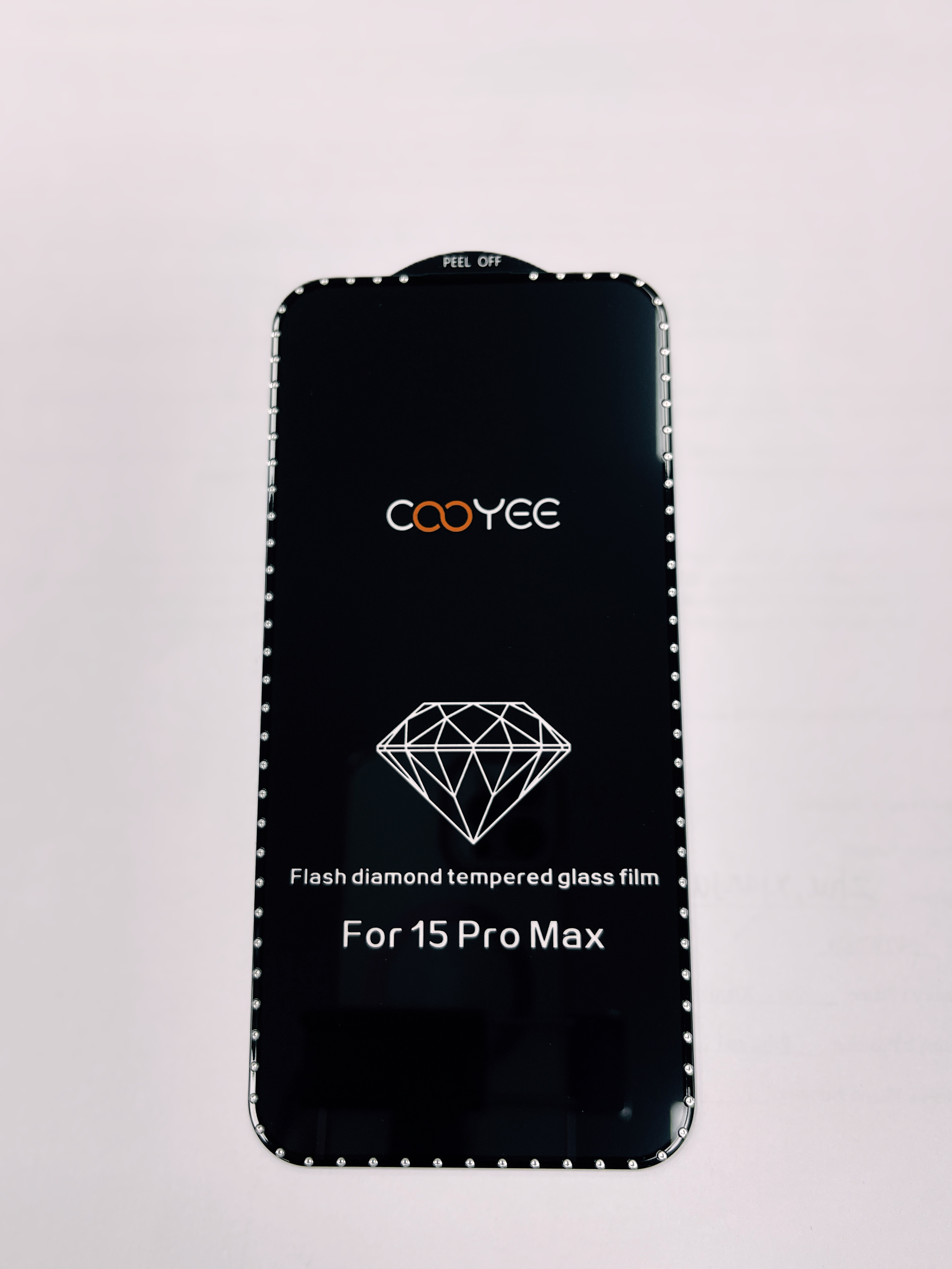 Diamond Apple 15 Pro Max Klare Displayschutzfolie aus gehärtetem Glas für Mobiltelefone, Drop-Folie, vollständige Bildschirmabdeckung, Antihaft-Fingerabdrücke